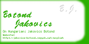 botond jakovics business card